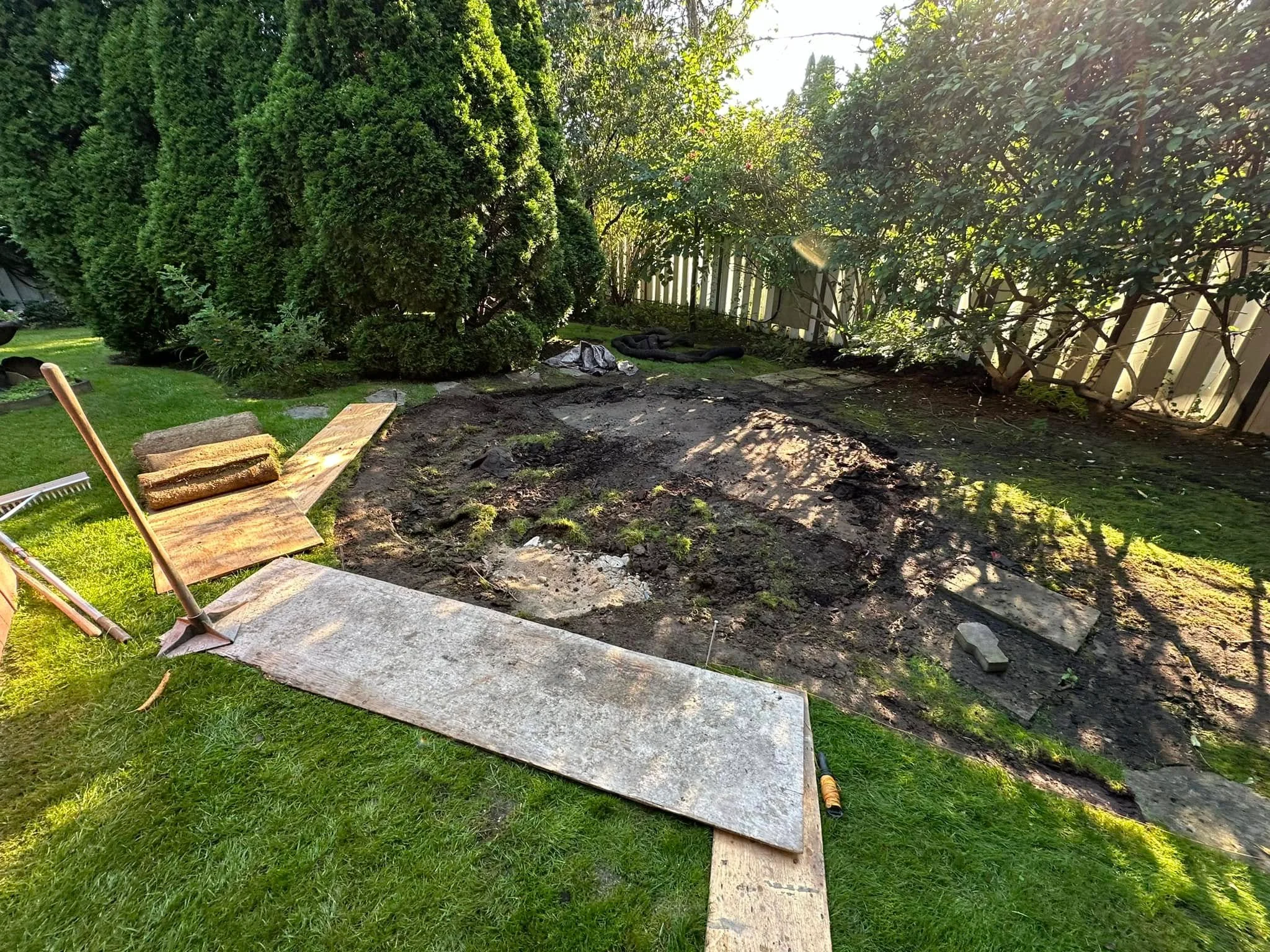 Landscape design and planting project in Brampton Ontario
